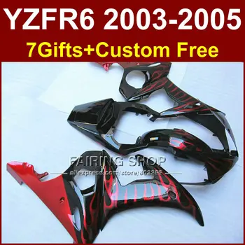 Red flame in black Motorcycle fairing set for YAMAHA YZFR6 2003 2004 2005 fairings kit YZF R6 03 04 05 YZF1000 bodyworks KF4D
Red flame in black Motorcycle fairing set for YAMAHA YZFR6 2003 2004 2005 fairings kit YZF R6 03 04 05 YZF1000 bodyworks KF4D