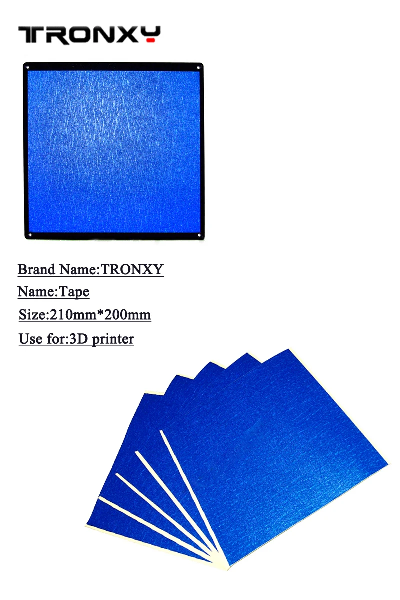 Tronxy 3D Printer Blue Tape Big Size 200*210mm Hot Bed Heat Paper