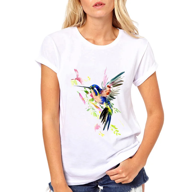 Vintage Women T shirt Colorful Birds Rainbow tshirt Fashion Watercolor Birds Art Comfortable Cool Female Top Tee T shirt
Vintage Women T shirt Colorful Birds Rainbow tshirt Fashion Watercolor Birds Art Comfortable Cool Female Top Tee T shirt