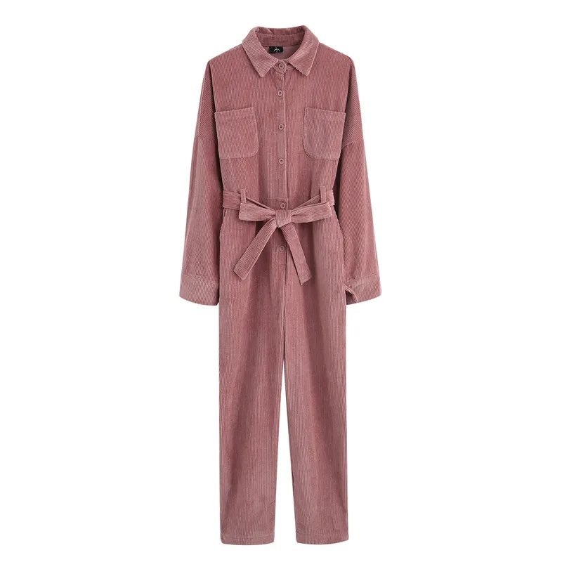 2019 New Casual Jumpsuits Women Corduroy Rompers Long Sleeved Pockets Button Solid Pink Brown Khaki
2019 New Casual Jumpsuits Women Corduroy Rompers Long Sleeved Pockets Button Solid Pink Brown Khaki