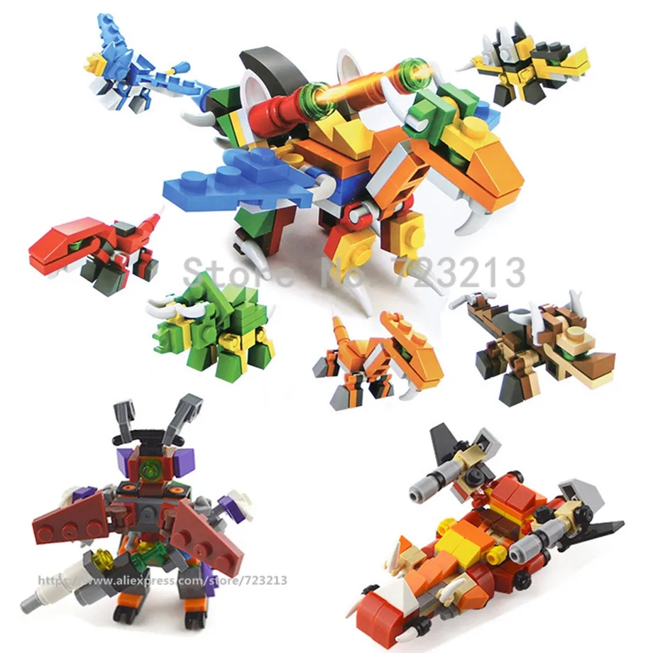 6in1 Jurassic Dinosaur Transfomable Creative Building Block Sets Models Kids Educational Assembley Bricks Toys for Children
6in1 Jurassic Dinosaur Transfomable Creative Building Block Sets Models Kids Educational Assembley Bricks Toys for Children