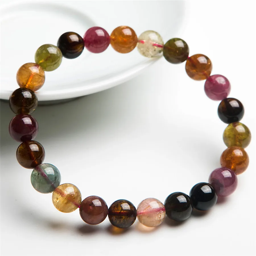 8mm Natural Muti-Color Tourmaline Bracelets Crystal Stretch Round Bead Bangle Colorful Clear Stone Bracelet AAAAA Drop Shipping
8mm Natural Muti-Color Tourmaline Bracelets Crystal Stretch Round Bead Bangle Colorful Clear Stone Bracelet AAAAA Drop Shipping