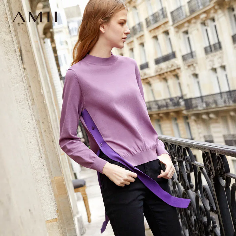 Amii Minimalist Knit Sweater Spring 2019 Causal Solid Long Sleeve Side Slit Ribbons O Neck Loose Female Pullover Sweater
Amii Minimalist Knit Sweater Spring 2019 Causal Solid Long Sleeve Side Slit Ribbons O Neck Loose Female Pullover Sweater