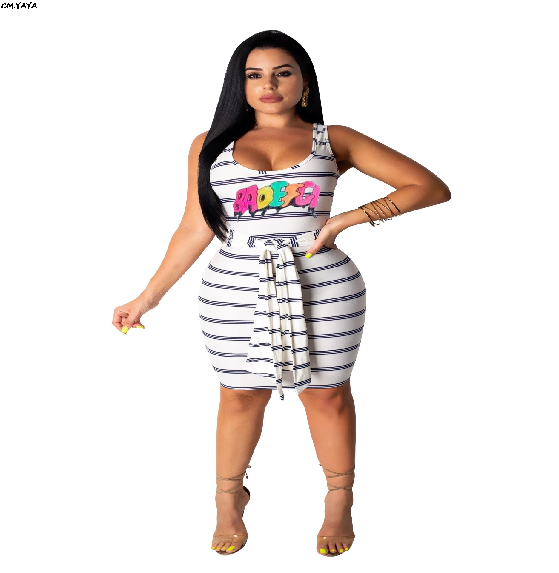 2019 women summer stripe letter sequins splicing o-neck tank midi dress with sashes bodycon casual knee length dresses GLTH3329
2019 women summer stripe letter sequins splicing o-neck tank midi dress with sashes bodycon casual knee length dresses GLTH3329