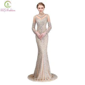 SSYFashion New High-end Mermaid Evening Dress Banquet Luxury Long Sleeved Sequins Fishtail Party Formal Gown Reflective Dress
SSYFashion New High-end Mermaid Evening Dress Banquet Luxury Long Sleeved Sequins Fishtail Party Formal Gown Reflective Dress