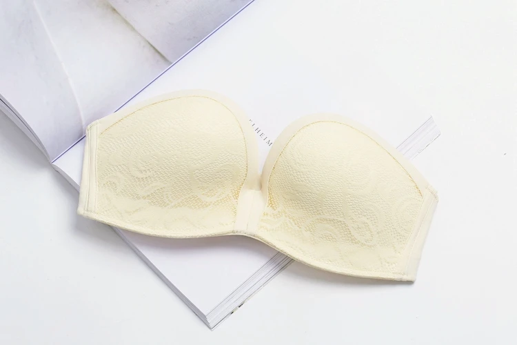 17 New Sexy Lace Invisible Bra Finger Shape Design Push Up Anti-slip Strapless Bras For Women Bralette Seamless Elastic Bra 12