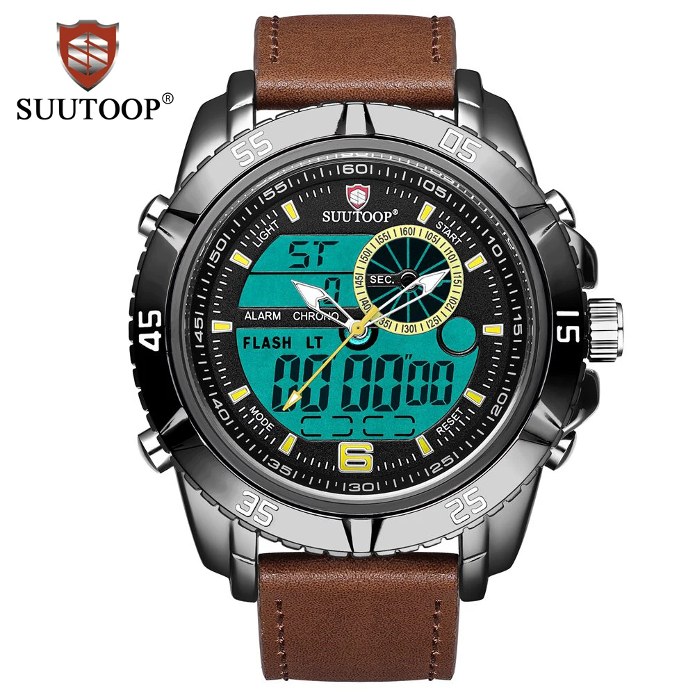 Mens Waterproof Watches Top Brand Analog Design Genuine Leather Sport Quartz Watch Digital Wristwatches Multifunction Relogio
Mens Waterproof Watches Top Brand Analog Design Genuine Leather Sport Quartz Watch Digital Wristwatches Multifunction Relogio