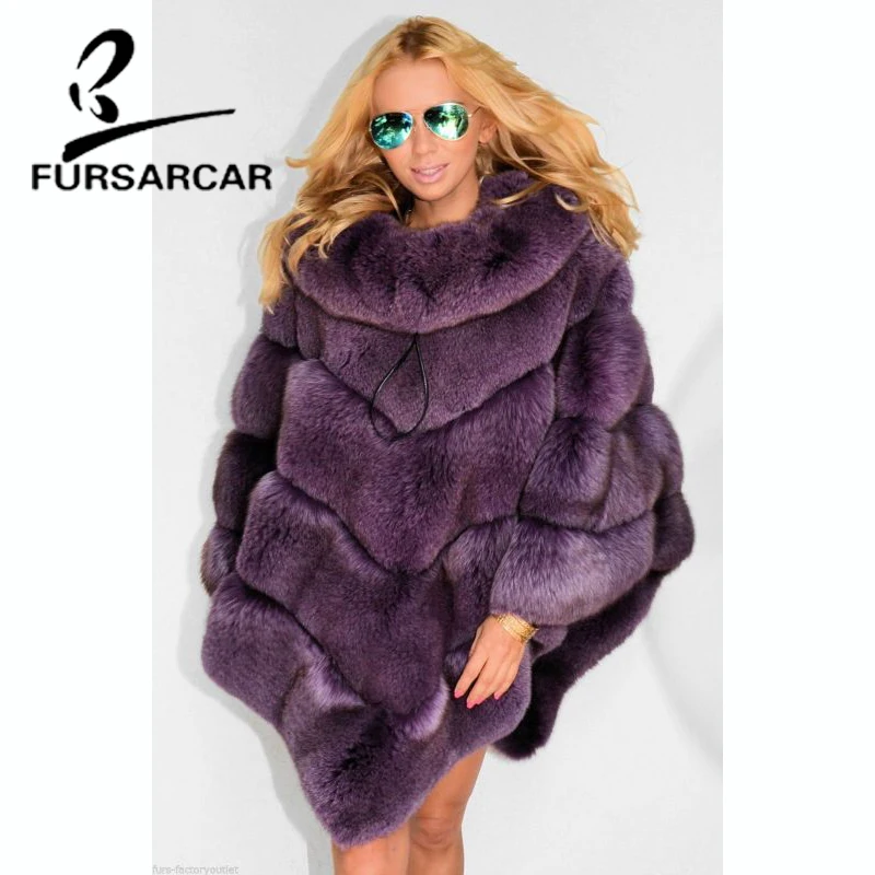 FURSARCAR Real Fox Fur Shawls Women Fashion Fox Fur Female Cape 2018 New Winter Luxury Style Thick Cape With Fur Collar
FURSARCAR Real Fox Fur Shawls Women Fashion Fox Fur Female Cape 2018 New Winter Luxury Style Thick Cape With Fur Collar