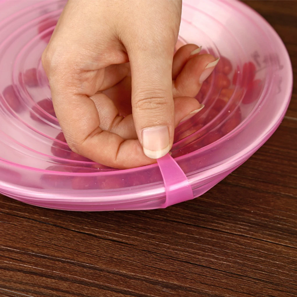 Hot 6Pcs Sets Silicone Stretch Lids Various Sizes Cover Preservative Film Retain Freshness Cap Fits Bowls Plates
Hot 6Pcs Sets Silicone Stretch Lids Various Sizes Cover Preservative Film Retain Freshness Cap Fits Bowls Plates