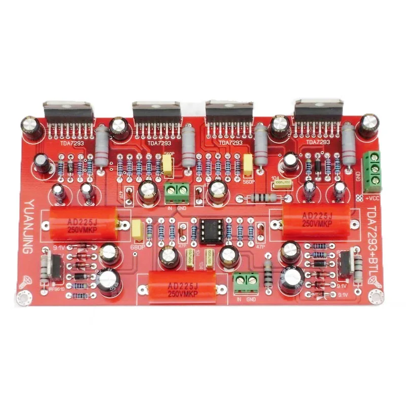 TDA7293 parallel + BTL 350W power amplifier board with original TDA7293 and NE5532
TDA7293 parallel + BTL 350W power amplifier board with original TDA7293 and NE5532