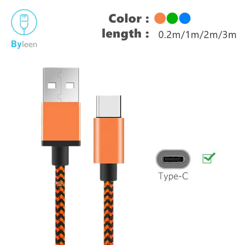 Mobile Phone Cables,2m 3m USB Type C Fast Charging Cable Cord Sync for Samsung Galaxy Note 8 S9 S8+ Oppo Findx Usb Tipo C Orange
Mobile Phone Cables,2m 3m USB Type C Fast Charging Cable Cord Sync for Samsung Galaxy Note 8 S9 S8+ Oppo Findx Usb Tipo C Orange