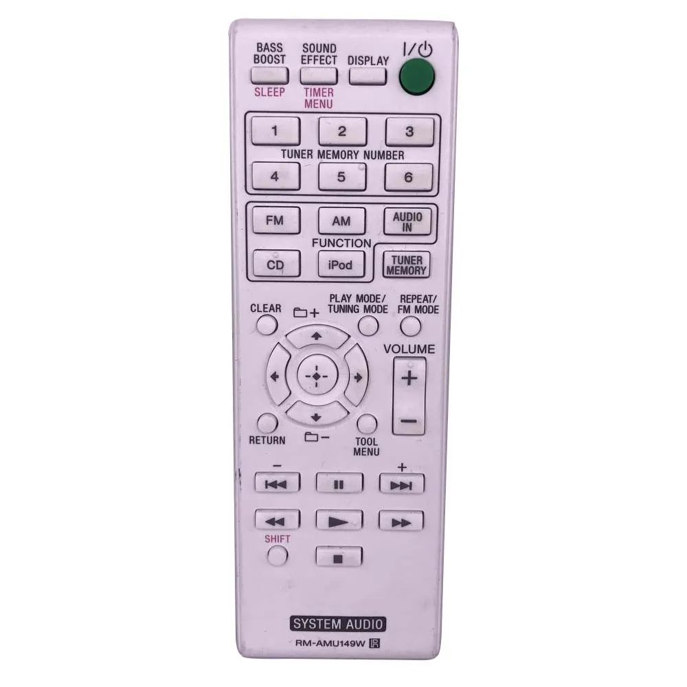 NEW Original RM-AMU149W rm-amu149w Suitable For Sony Remote Control CMT-V10IPW Micro-System CD-MP3 iPod-Dock FREE SHIPPING
NEW Original RM-AMU149W rm-amu149w Suitable For Sony Remote Control CMT-V10IPW Micro-System CD-MP3 iPod-Dock FREE SHIPPING