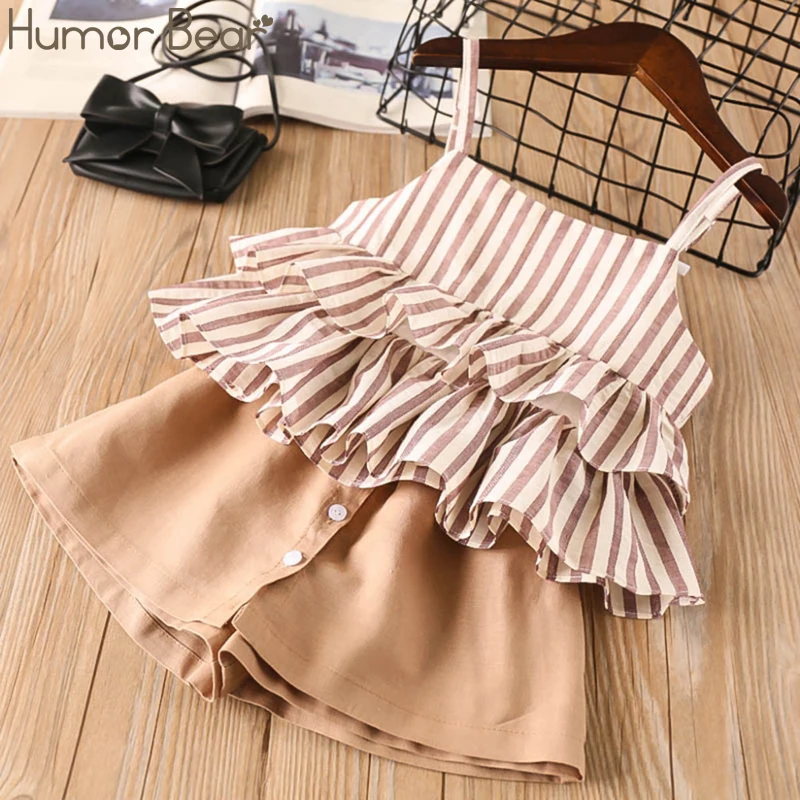 Humor Bear Girls Clothing Sets 2019 Brand New Summer Kids Clothes Striped Suspender Skirt + Culottes 2PCS Suit Children Clothes
Humor Bear Girls Clothing Sets 2019 Brand New Summer Kids Clothes Striped Suspender Skirt + Culottes 2PCS Suit Children Clothes