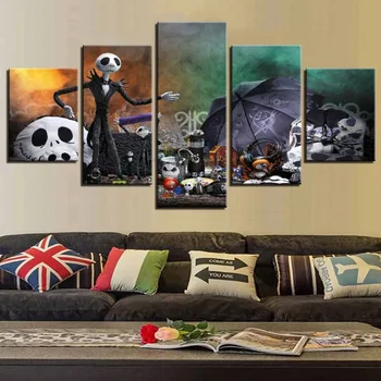 5 Pieces Nightmare Before Christmas Jack Skellington Home Wall Decor Canvas Poster Picture Art HD Print Painting Canvas Artwork
5 Pieces Nightmare Before Christmas Jack Skellington Home Wall Decor Canvas Poster Picture Art HD Print Painting Canvas Artwork