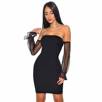 wholesale New dress Black mesh long sleeve Strapless Elastic tight pack hip celebrity party bandage dress (H2240)
wholesale New dress Black mesh long sleeve Strapless Elastic tight pack hip celebrity party bandage dress (H2240)