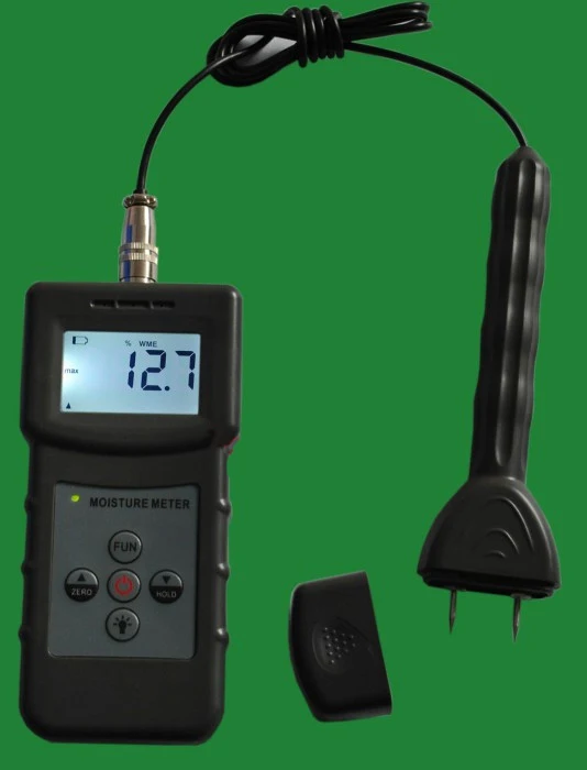 Handhold Moisture meter Pin and Inductive type for Timber Bamboo Carton concrete
Handhold Moisture meter Pin and Inductive type for Timber Bamboo Carton concrete