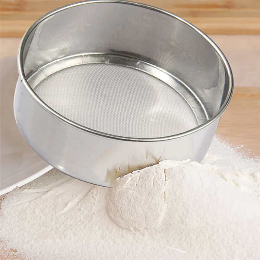 Baking Flour Sifter Stainless Steel Sieve Cup Screen Mesh Powder Flour Colander Kitchen Accessories Drop Ship 8A16
Baking Flour Sifter Stainless Steel Sieve Cup Screen Mesh Powder Flour Colander Kitchen Accessories Drop Ship 8A16