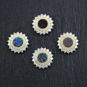 5PCS,Mixed Colors Druzy Achate Coin Shape Charms Findings,Golden Plated Flower Shape Inlay Zircon CZ Accessory Jewelry Crafts
5PCS,Mixed Colors Druzy Achate Coin Shape Charms Findings,Golden Plated Flower Shape Inlay Zircon CZ Accessory Jewelry Crafts
