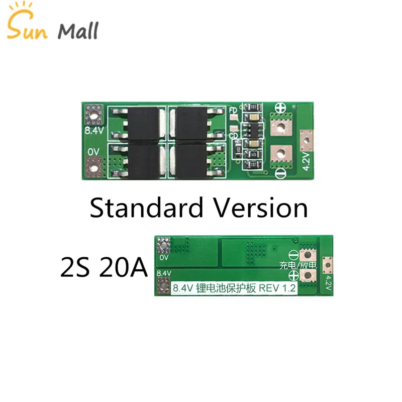 Standard Version 2S 20A 7.4V 8.4V 18650 Lithium battery BMS Board/Battery Protection board
Standard Version 2S 20A 7.4V 8.4V 18650 Lithium battery BMS Board/Battery Protection board