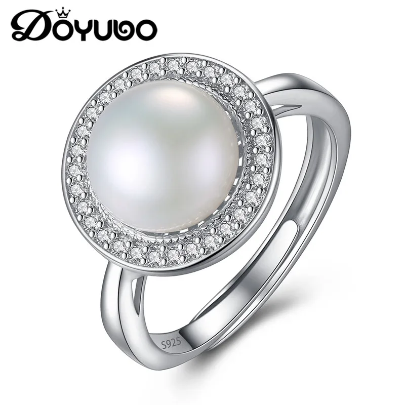 DOYUBO Brand Luxury Ladies 10MM Large Real Pearl Rings Women Solid Silver CZ Freshwater Pearl Rings New Wedding Jewelry VB303
DOYUBO Brand Luxury Ladies 10MM Large Real Pearl Rings Women Solid Silver CZ Freshwater Pearl Rings New Wedding Jewelry VB303