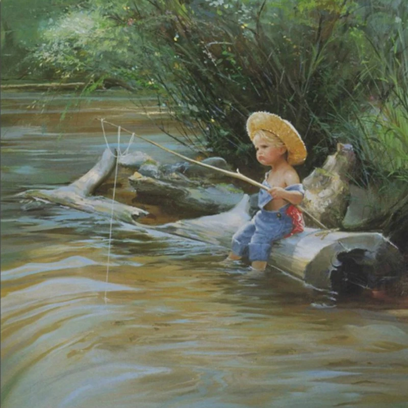 New 5D Diy diamond Painting Scenic Boy Fishing Full Resin Square Diamonds Stones Cross Stitch Painting Children Room Decoration
New 5D Diy diamond Painting Scenic Boy Fishing Full Resin Square Diamonds Stones Cross Stitch Painting Children Room Decoration