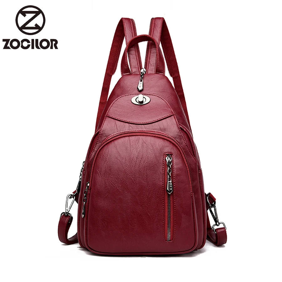 New Casual Backpack Female Brand soft Leather Women's Backpack Designer Shoulder Bags for Women 2019 Travel Backbag Chest Bag
New Casual Backpack Female Brand soft Leather Women's Backpack Designer Shoulder Bags for Women 2019 Travel Backbag Chest Bag