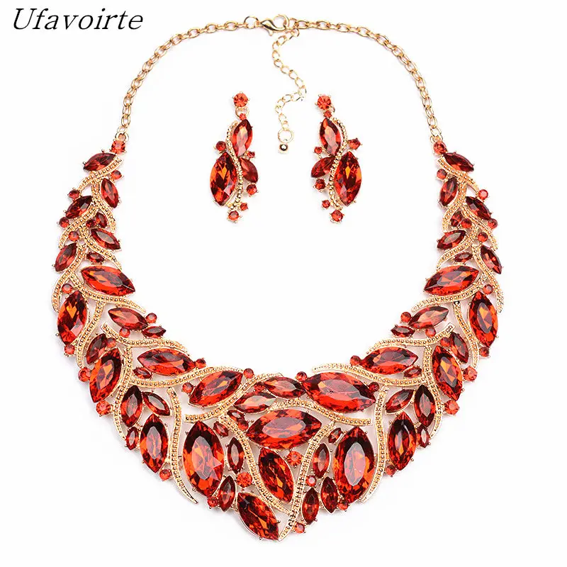 Ufavoirte Fashion Love Wedding Party Jewelry Sets For Women Indian Bride Statement Necklace & Earrings Accessory Gifts Wholesale
Ufavoirte Fashion Love Wedding Party Jewelry Sets For Women Indian Bride Statement Necklace & Earrings Accessory Gifts Wholesale