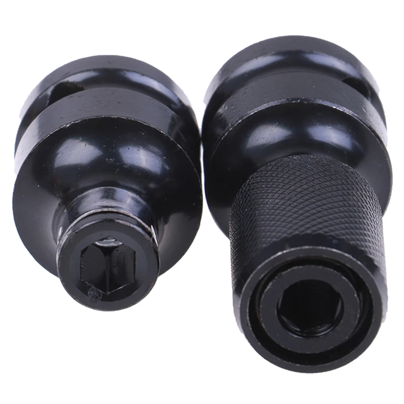 Description Picture 2 of item1Set Steel 1/2" Square To 1/4" Hex Ratchet Socket Wrench Socket Adapter Spanner Set Drive Converter Impact Tool Hot Sale
