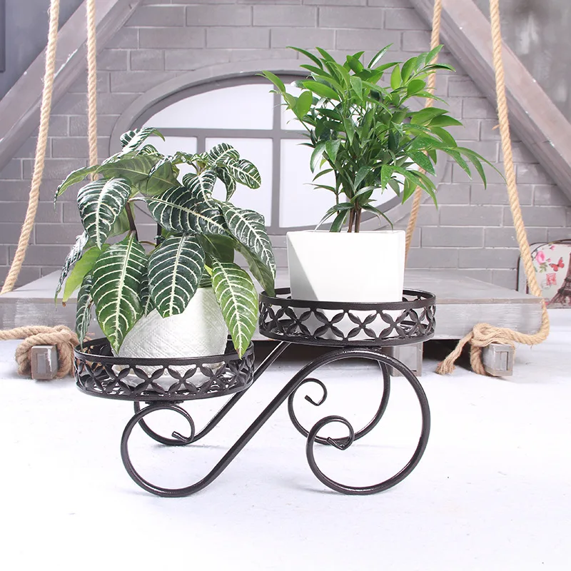 Movable Iron Plant Shelves European Style Double-deck Multi-meat Pot Floor Type Living Room Balcony Plant Shelf
Movable Iron Plant Shelves European Style Double-deck Multi-meat Pot Floor Type Living Room Balcony Plant Shelf