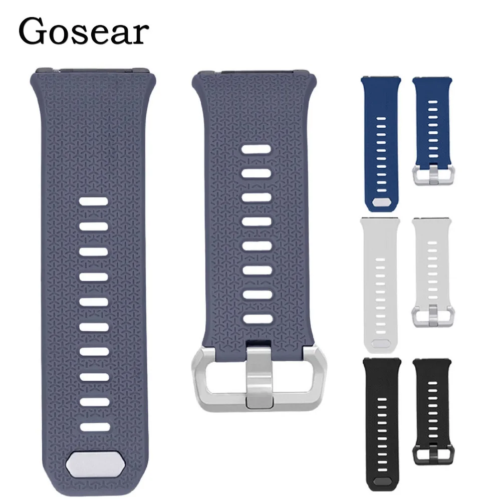 

Gosear Silicone Replacement Watchband Smart Bracelet Watch Wrist Band Strap for Fitbit Fit bit Ionic Smart Watch Accessories