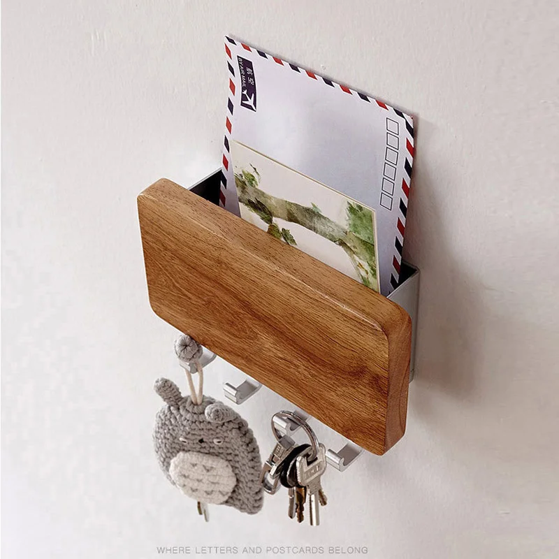 Wall-Mount Key Hook Decorative Wooden Hanger Rack, Mail, Letter and Key Organizer Door Entry Bracket, Foyer Corridor
Wall-Mount Key Hook Decorative Wooden Hanger Rack, Mail, Letter and Key Organizer Door Entry Bracket, Foyer Corridor