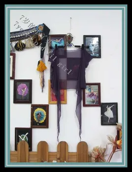 Belly dance top Transparent thin belly danc sleeveless wrap top CC140-145 
Belly dance top Transparent thin belly danc sleeveless wrap top CC140-145