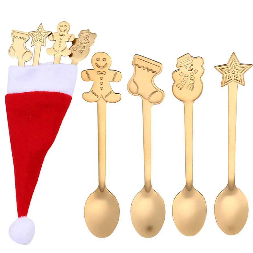 Stainless Steel Coffee Spoon Set 4PCS Christmas Colorful Spoon Cartoon Handle Spoons Flatware Ice Cream Drinking Tools 30
Stainless Steel Coffee Spoon Set 4PCS Christmas Colorful Spoon Cartoon Handle Spoons Flatware Ice Cream Drinking Tools 30