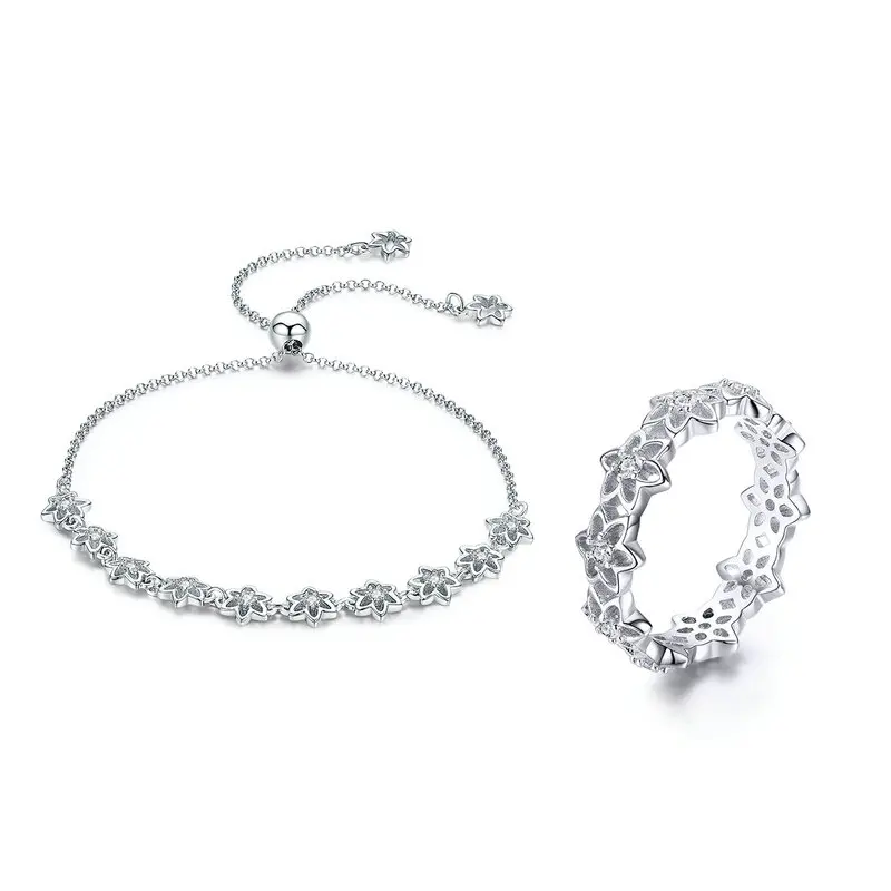 BISAER Hot Sale 925 Sterling Silver Jewelry Set Finger Rings&Bracelet Simple CZ Begonia For Women Fashion Jewelry Gift HPS107
BISAER Hot Sale 925 Sterling Silver Jewelry Set Finger Rings&Bracelet Simple CZ Begonia For Women Fashion Jewelry Gift HPS107