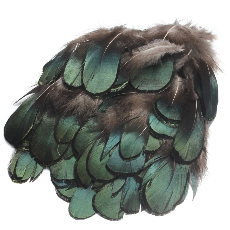 50 шт./компл. красивые зеленые перья из натурального хвоста фазана | Дом и сад