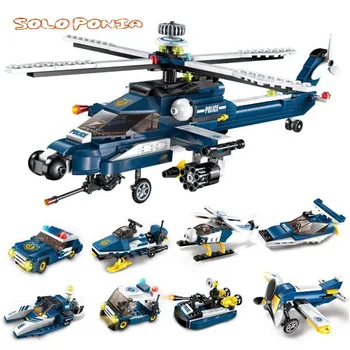 381 pcs 8 in 1 Police Helicopter Boat Car Building Blocks Figures Compatible Lego Swat Military Weapon Bricks Educational Toys
381 pcs 8 in 1 Police Helicopter Boat Car Building Blocks Figures Compatible Lego Swat Military Weapon Bricks Educational Toys