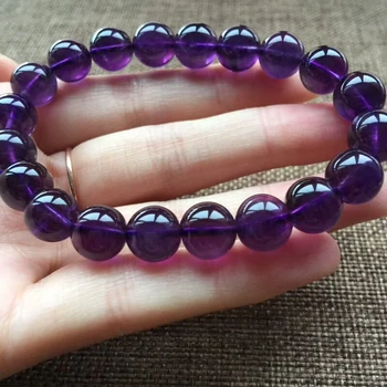 Genuine Natural Amethyst Quartz Deep Purple Crystal Round Beads Stretch Bracelet 10mm AAAAA
Genuine Natural Amethyst Quartz Deep Purple Crystal Round Beads Stretch Bracelet 10mm AAAAA