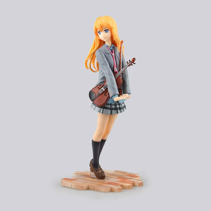 HKXZM Аниме Фигурка 22 см ваша лежа в апреле Miyazono Kaori 1/7 Масштаб Окрашенные ПВХ