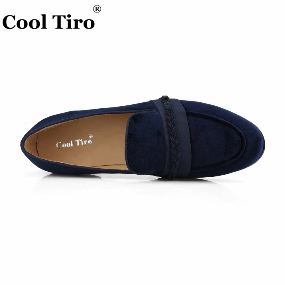 Dark blue VELVET SLIPPERS WITH GROS-GRAIN BAND AND SILK BRAIDING (10)