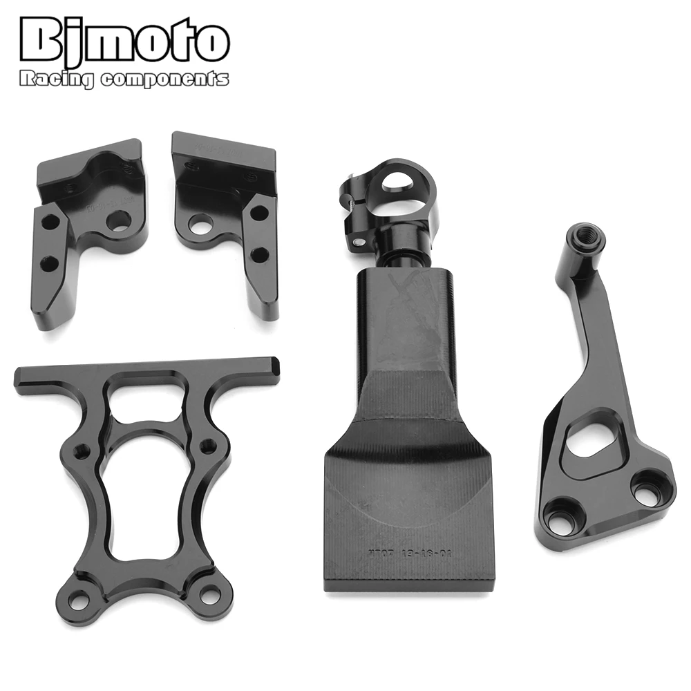 Bjmoto мотоциклы mt07 mt 07 Регулируемый рулевой демпфер кронштейн для крепления Yamaha MT-07