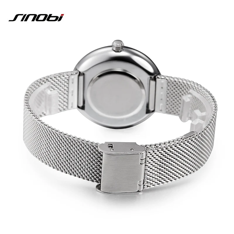 SINOBI Brand Women Sliver Watches Fashion Creative Dial Ladies Quartz Clock Watch Women Bracelet Watch Reloj Mujer Mesh Hour
SINOBI Brand Women Sliver Watches Fashion Creative Dial Ladies Quartz Clock Watch Women Bracelet Watch Reloj Mujer Mesh Hour