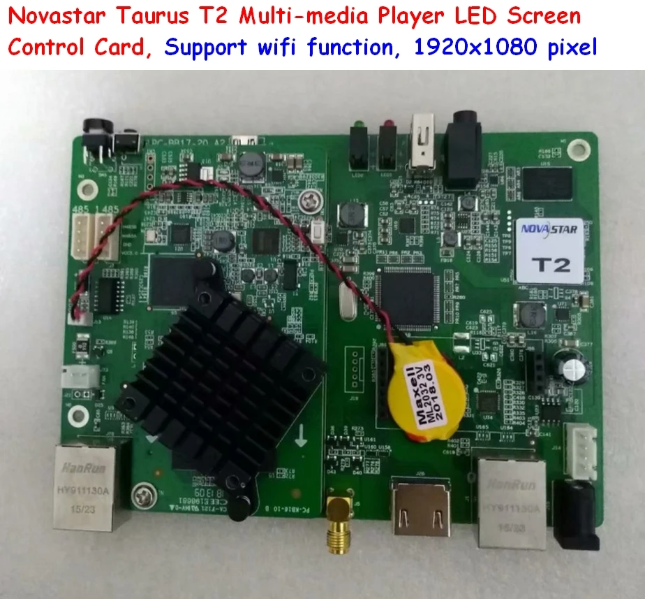 T2 control Sender Card, high refresh, 1920*1080 pixel, Support synchronous asynchronous dual mode, novastar wifi sending card
T2 control Sender Card, high refresh, 1920*1080 pixel, Support synchronous asynchronous dual mode, novastar wifi sending card