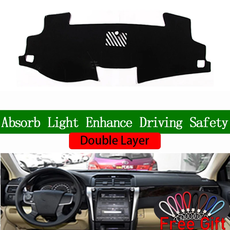 Двухслойные автомобильные наклейки для Toyota camry 2013 2014 2015 2016 крышка приборной