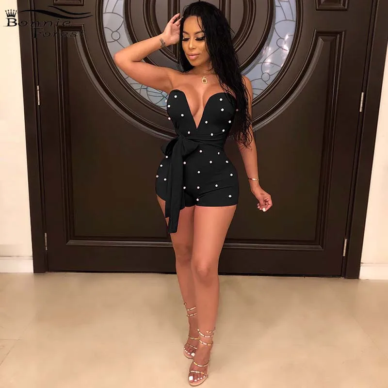 Bonnie Forest Unique Pearl Romper Elegant Off Shoulder Beading Sexy Belted Playsuit One Piece Jumpsuit Overalls Wholesale
Bonnie Forest Unique Pearl Romper Elegant Off Shoulder Beading Sexy Belted Playsuit One Piece Jumpsuit Overalls Wholesale