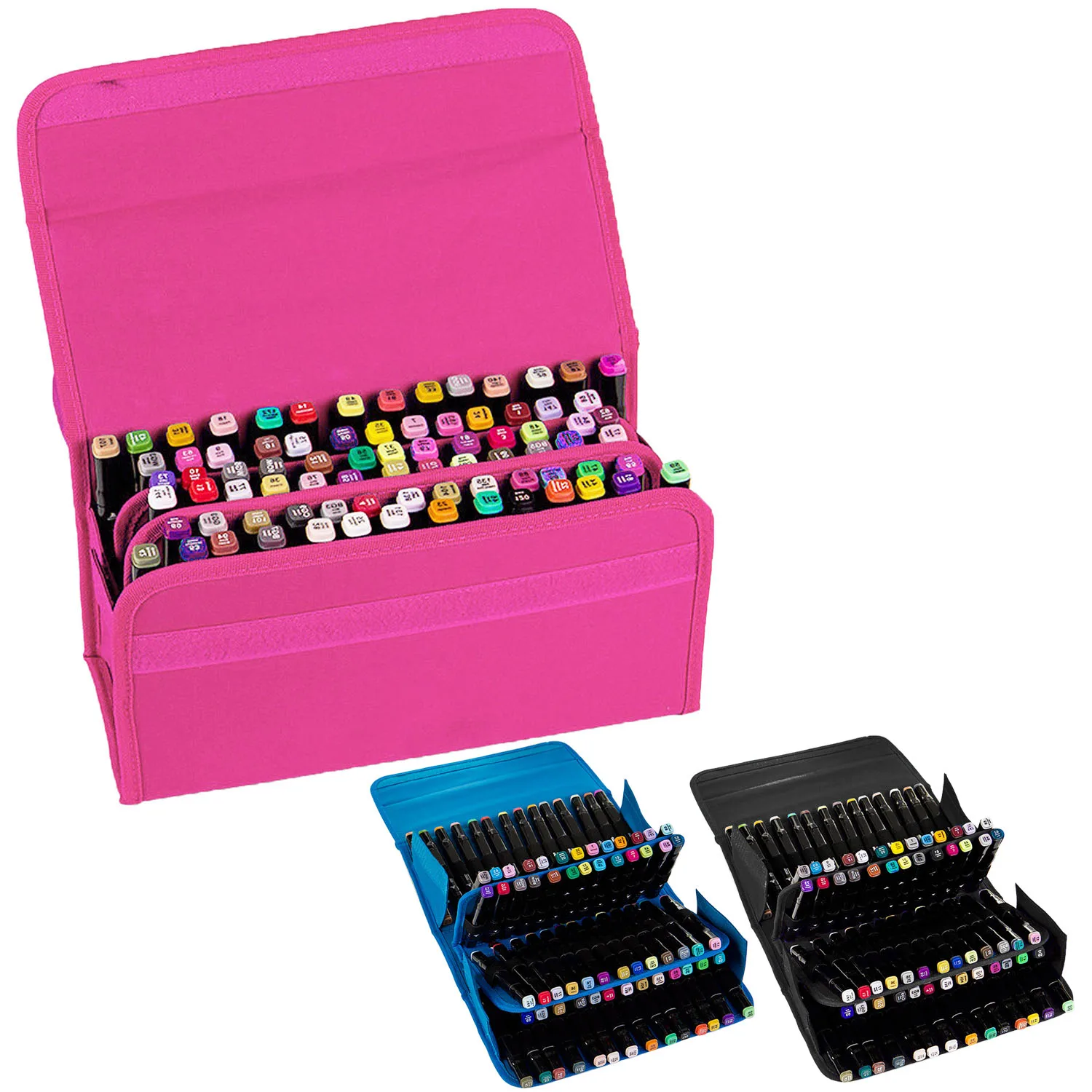 80 Slots Portable Marker Case Bag Holder Pouch for Copic Marker Sketch Pencils Pencils Case Fit Pens in Diameter 15mm to 22mm
80 Slots Portable Marker Case Bag Holder Pouch for Copic Marker Sketch Pencils Pencils Case Fit Pens in Diameter 15mm to 22mm