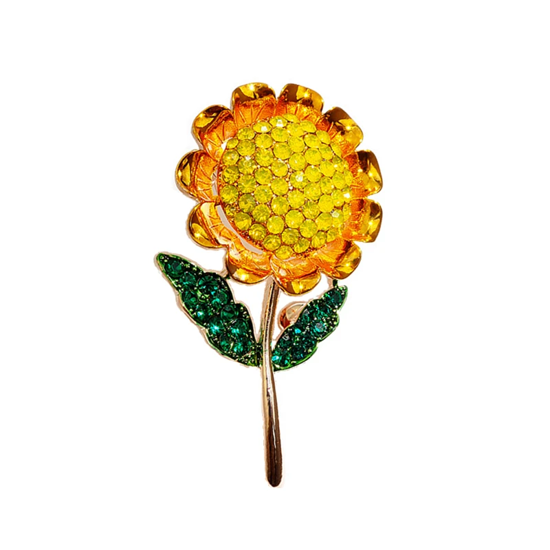 OneckOha Yellow Rhinestone Sunflower Brooch Pin Zinc Alloy Flower Plant Brooches Garment Accessories
OneckOha Yellow Rhinestone Sunflower Brooch Pin Zinc Alloy Flower Plant Brooches Garment Accessories