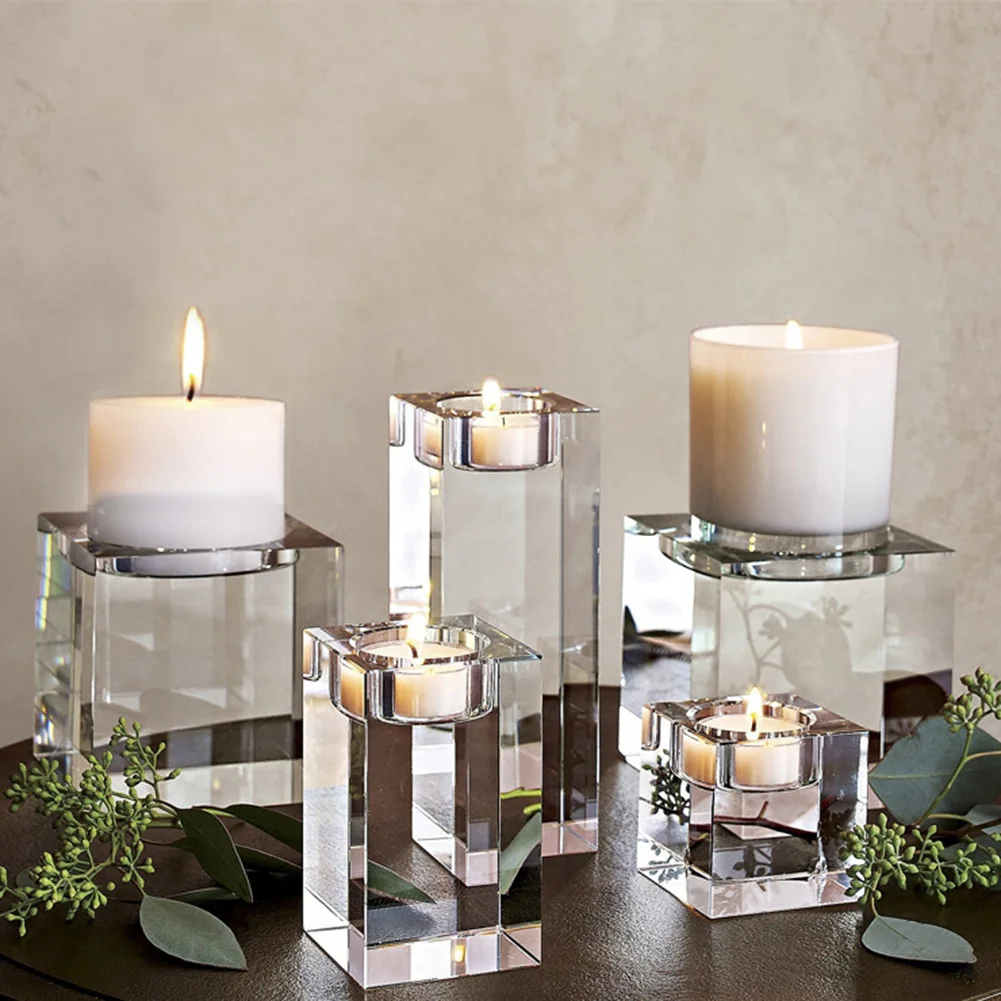 4 Size Crystal Candle Holders Small Tealight Candlestick Valentine's Day Candle light Dinner Table For Home Bar Decoration
4 Size Crystal Candle Holders Small Tealight Candlestick Valentine's Day Candle light Dinner Table For Home Bar Decoration