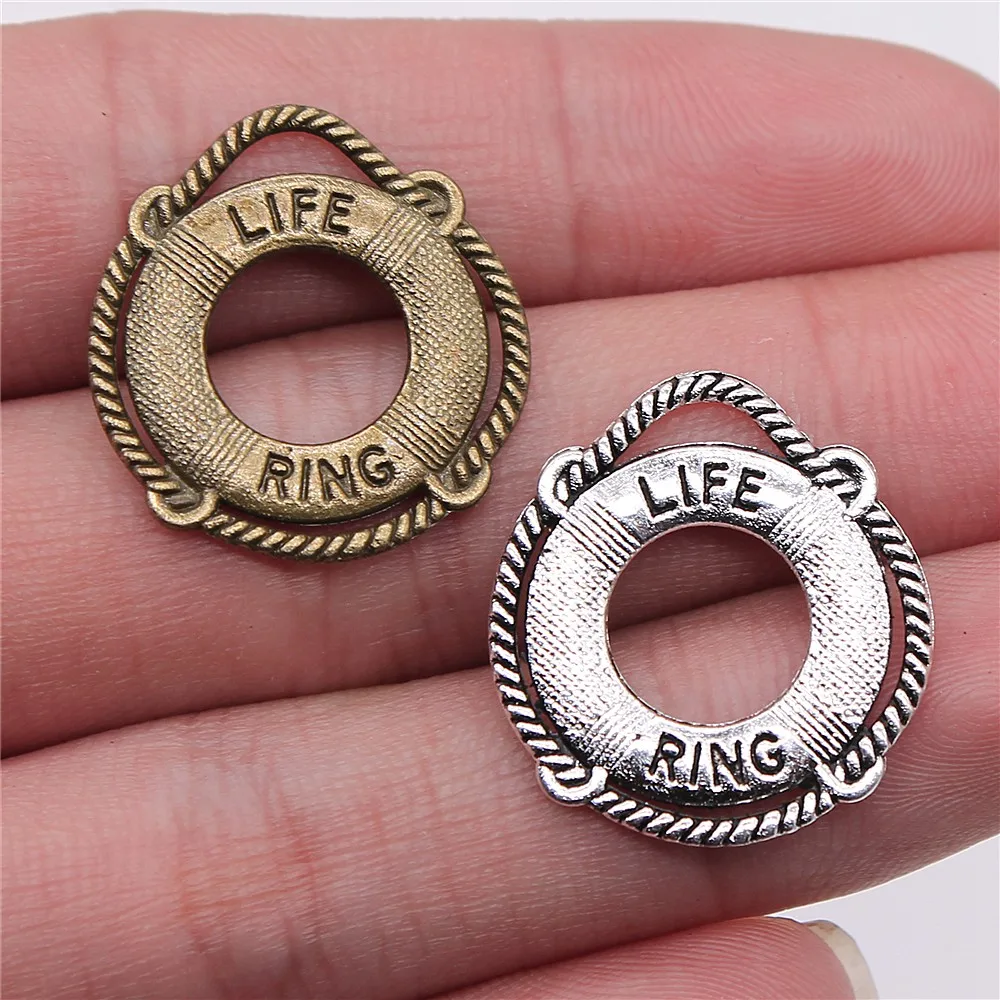WYSIWYG 10pcs 23x22mm Charm Life Ring Life Ring Anchor Rudder Navigation Charms Antique Silver Life Ring Charms
WYSIWYG 10pcs 23x22mm Charm Life Ring Life Ring Anchor Rudder Navigation Charms Antique Silver Life Ring Charms