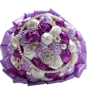 Artificial Silk Wedding Bouquet Pearls and Crystal Sparkle Rhinestones Satin Roses Flowers Bridesmaid Bridal Bouquet for Wedding
Artificial Silk Wedding Bouquet Pearls and Crystal Sparkle Rhinestones Satin Roses Flowers Bridesmaid Bridal Bouquet for Wedding