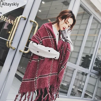 Scarves Women Winter Plaid Retro Soft All-match Long Shawl Simple Korean Style Ladies Wraps Womens Cashmere Elegant Trendy Scarf
Scarves Women Winter Plaid Retro Soft All-match Long Shawl Simple Korean Style Ladies Wraps Womens Cashmere Elegant Trendy Scarf